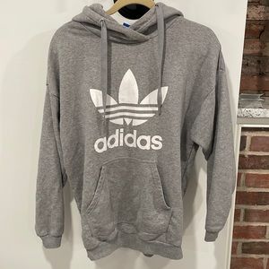 ADIDAS - GRAY LOGO SWEATSHIRT - MEDIUM